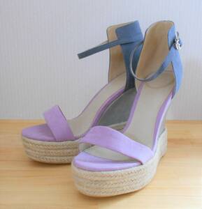 [ new goods ]80% off dazzlin lady's mules L size sandals purple sandals 