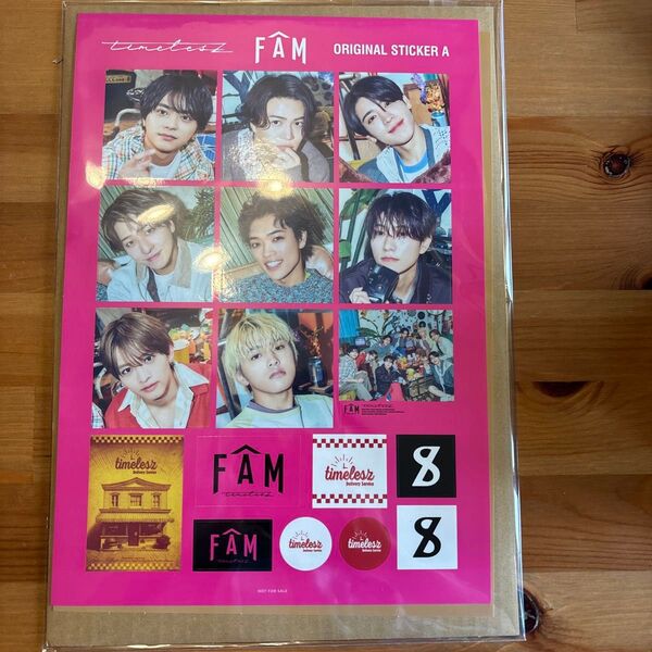 未開封 timelesz FAM ORIGINAL STICKER ABステッカー トレカ
