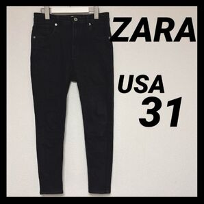 ZARA|ザラ|メンズ|ブラックデニム|ジーンズ|パンツ|ストレッチ|楽ちん|シンプル|定番|ベーシック|動きやすい|ジーンズ