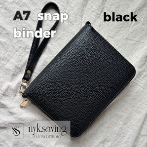 A7 snap binder black