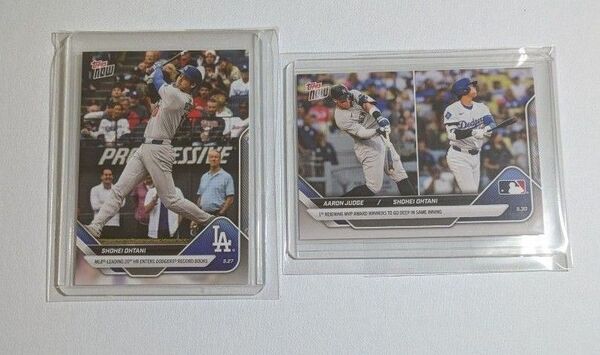 大谷翔平- 2025 Topps NOW- Card 221、Aaron Judge/大谷翔平- 2025 Card 239