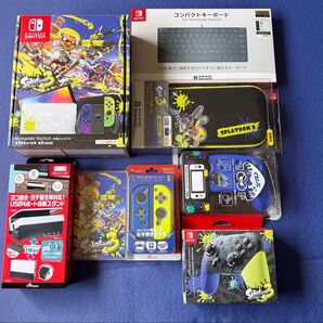 Nintendo Switch 有機ELモデル スプラトゥーン3エディション 他 周辺機器 アクセサリー 8点セット