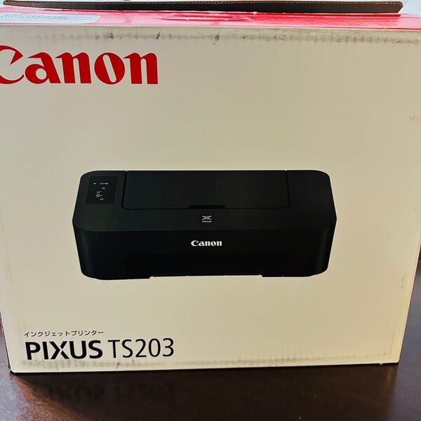 【新品未使用品】Canon PIXUS インクジェットプリンター TS203 ブラック、カラーの純正インク付き