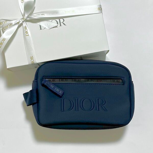 ディオール オム ネイビー ポーチ ノベルティ ノベルティー セカンド バッグ ChristianDior クラッチバッグ