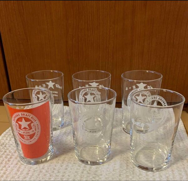 サッポロビール リボンシトロン リボンオレンジ コップ 6個 昭和レトロ