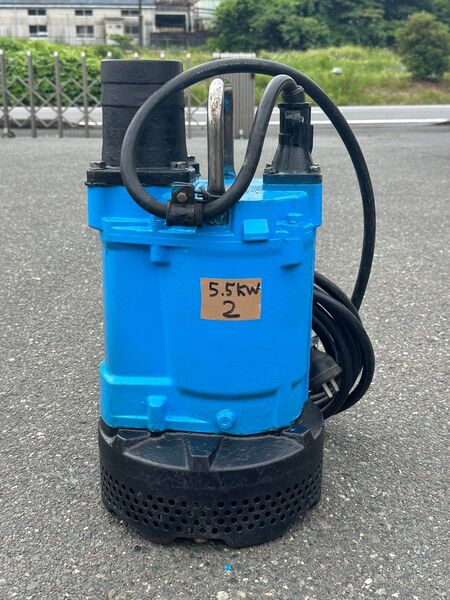 2. 鶴見ポンプ排水用水中ポンプKTV3-55 三相200V 60Hz 5.5kW 口径100Φ