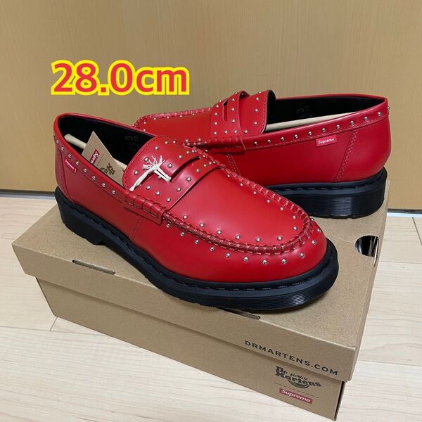 28cm Supreme Dr.Martens Loafer Red 25SS