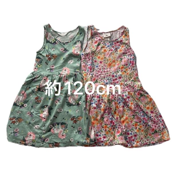 H&M キッズ ノースリーブワンピース 2着セット 120cm