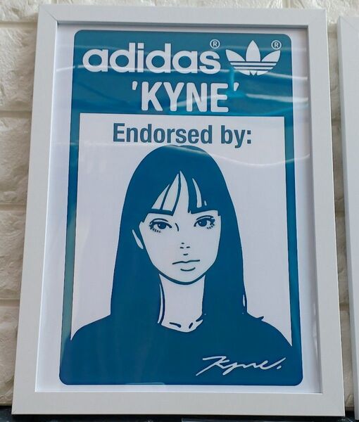 kyne / adidasスタンスミスコラボ【A4サイズ写真ポスターフレーム付き3点セット】キネ 額装品 ポスター インテリア