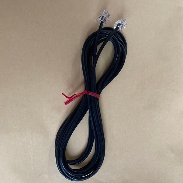 LANケーブル RJ-45 黒電話線 ブラック