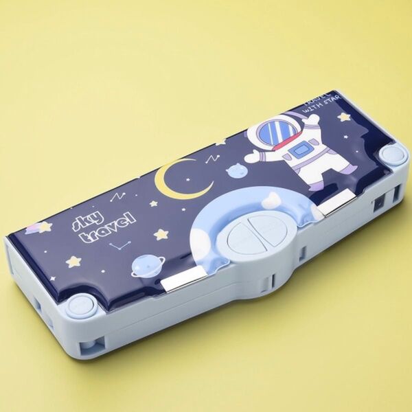 青 宇宙 筆箱 ペンケース ポーチ 入学祝い プレゼント 男の子 ブルー かっこいい