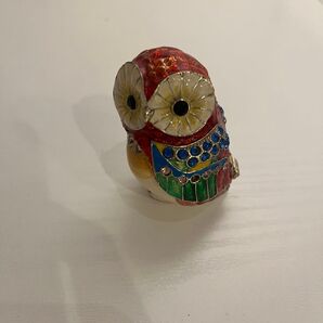 ふくろう エナメルボックス ジュエリーボックス