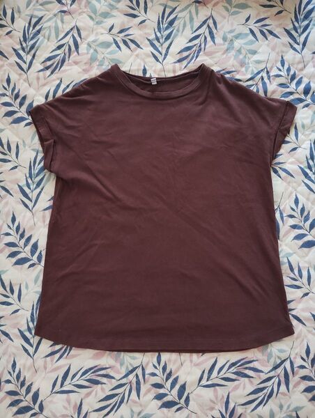 中古)coca フレンチスリーブTシャツ ブラウン M 使用感あり コットン100%
