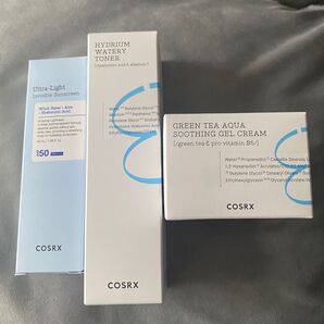 COSRX ハイドリウムウォータリー トナー グリーンティーアクアスージングジェル クリーム 日焼け止め セット 化粧水