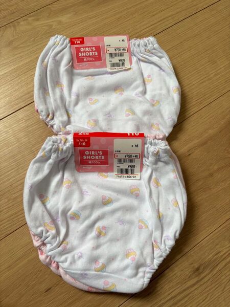 新品 ショーツ パンツ 110㎝ 下着 女児 女児ショーツ 2枚組 2点セット 4枚