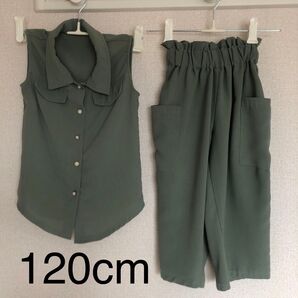 セットアップ 子ども服 カーキー 120cm 子供服 こども服 キッズ 夏服 セットアップ120cm 夏服120cm 韓国服