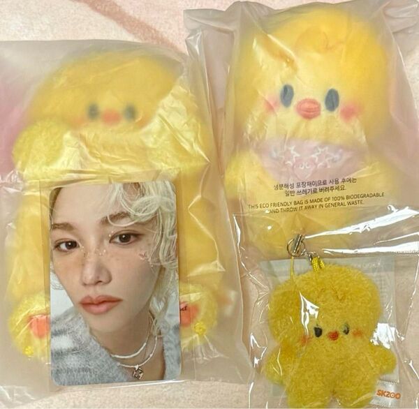 straykids 5clock ペンミ ポガリ フィリックス リールホルダー 10cm マイクロキーリング トレカ PLUSH