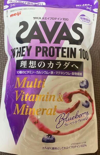 SAVAS WHEY PROTEIN 100 ブルーベリー 450g 1袋