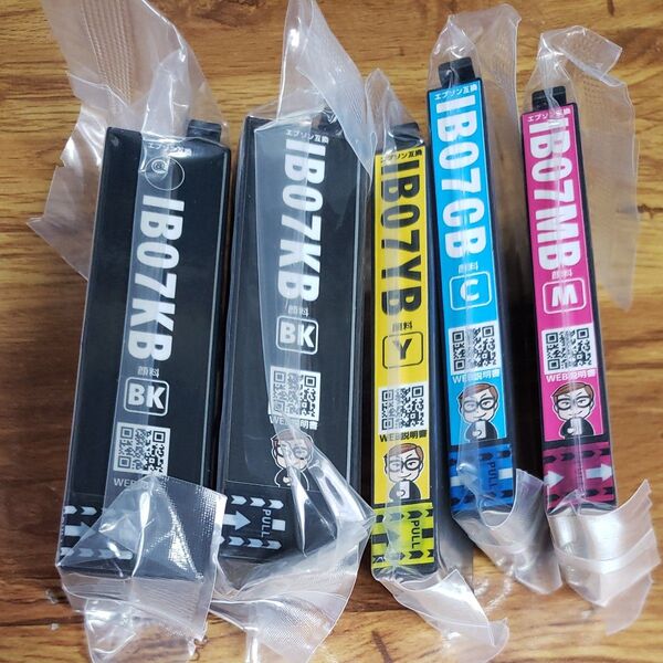 エプソン IB07CL4B 互換インクカートリッジ 顔料インク 5本セット
