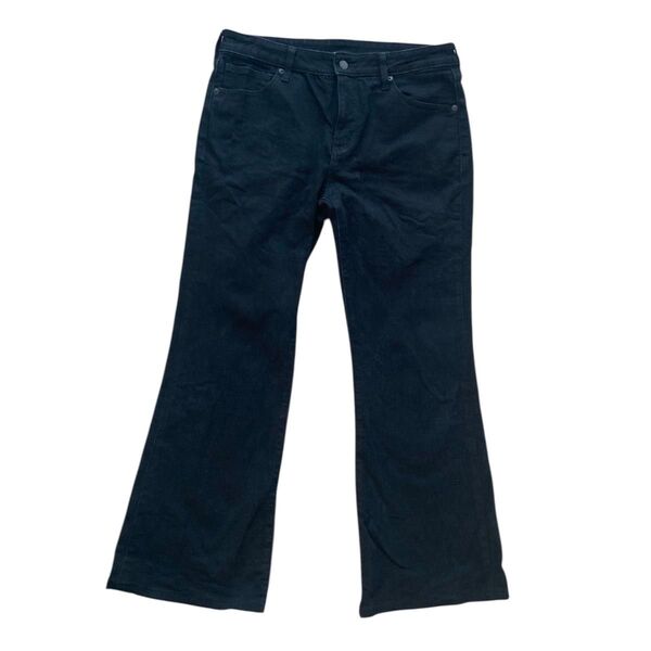 GU レディース デニムパンツ ジーンズ ジーパン ブーツカット ストレート ブラック黒 XL 使用感なし