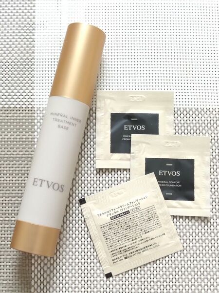 【中古】ETVOS ミネラルインナー トリートメントベース+ファンデサンプルセット