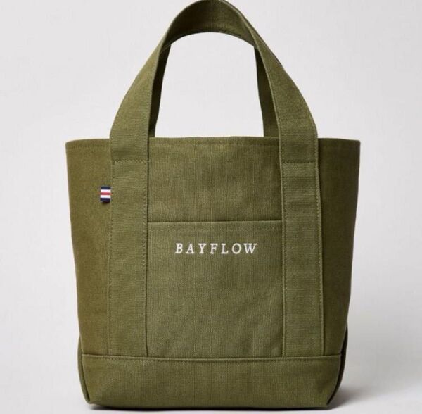 新品未使用 BAYFLOW 収納5ポケットロゴトートカーキ 宝島社 付録