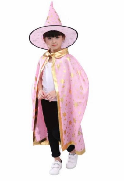ハロウィン コスプレ マント コスチューム 衣装 ピンク 子ども キッズ 発表会