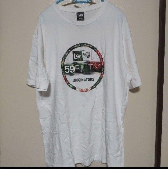 NEW ERA Tシャツ プリント ボタニカル 59fifty ロゴ ホワイト サイズ XXL