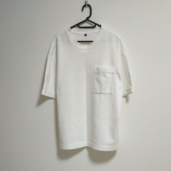 無印良品 良品計画 半袖Tシャツ ビッグシルエット 胸ポケット 白 ホワイト ゆるダボ 古着