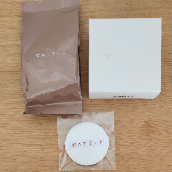 WATTLE クッションファンデーション 13g コンパクト+リフィルセット 約1か月分 hoconico ナチュラルベージュ