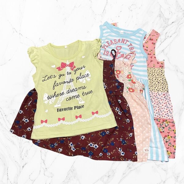 キッズ 子供服 110cm まとめ セット Tシャツ ワンピース キャミソール