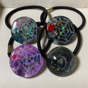 ☆sale☆ レジン ハンドメイド ヘアゴム セットC お得な4点セットです♪