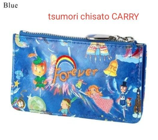 新品【ツモリチサト】 フラグメントケース ピーターパン薄型 ミニ財布 小銭入れ ティンカーベル 猫 海賊 刺繍 レザー 本革