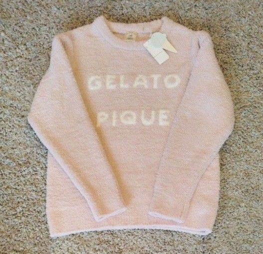 新品【gelato pique】パウダーロゴジャガードプルオーバー 長袖トップス ニット トップス