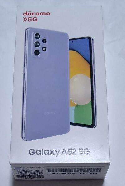 【美品docomo版】Galaxy A52 5G SC-53B(一括購入 画面傷無 箱説明書〇 判定〇充電能力 良好 80%以上)