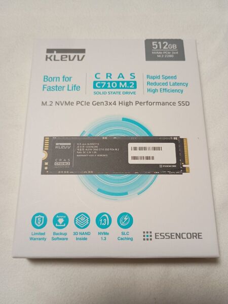 新品 未開封 KLEVV CRAS C710 M.2 NVMe SSD 512GB
