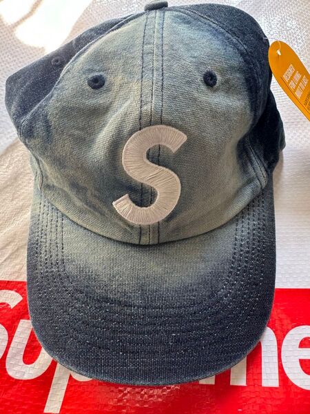 Supreme Cordura Denim S Logo 6-Panel "Bleached Indigo"