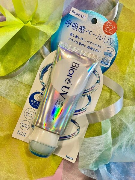 ☆NEW 花王 ビオレUV呼吸感ベールUV アクアリッチエアリーホールドクリーム/1個☆