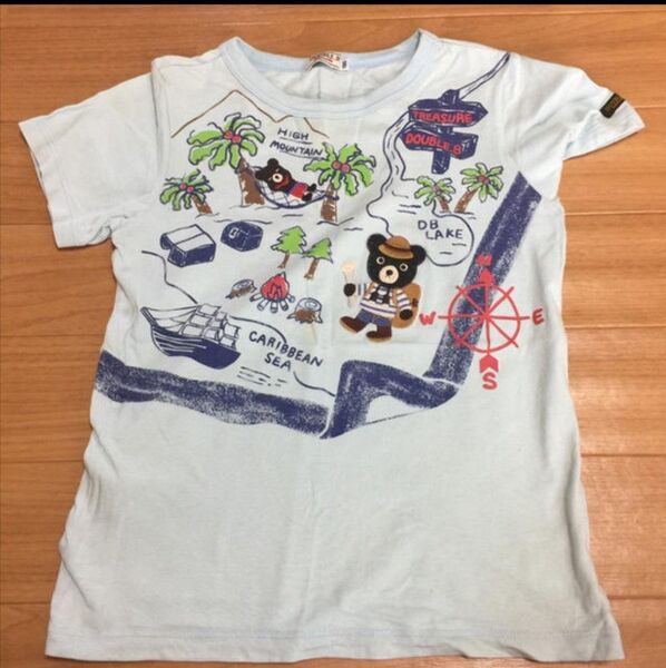 ダブルビー 半袖Tシャツ 130サイズ ミキハウス