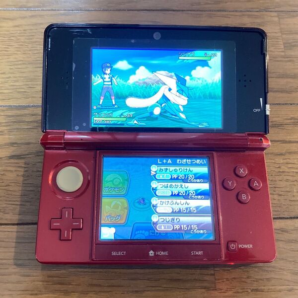 ニンテンドー3DS 本体 メタリックレッド 新品バッテリー SDカード付き
