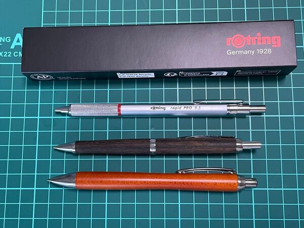 rotring rapid PRO 0.5+木軸シャーペン(REGNO)2本セット 高級 文房具 筆記用具