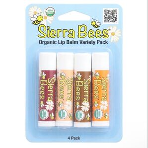 Sierra Bees オーガニックリップバーム バラエティパック 4個セット
