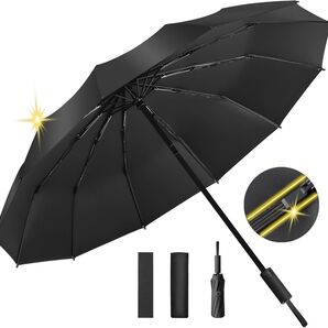 折りたたみ傘 特大12本骨 メンズ傘 耐風 ワンタッチ 自動開閉 UVカット 超撥水 超大サイズ 台風/豪雨対応 防水性晴雨兼用
