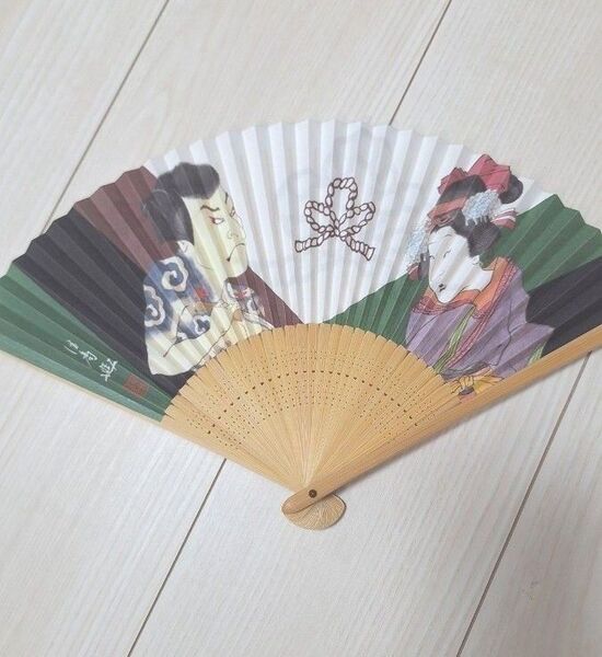 扇子 歌舞伎 役者 イラスト 竹製 和風 和装小物
