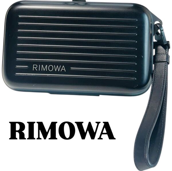 【美品】希少 RIMOWA リモワ ロゴ入り クラッチバッグ バッグ バック 黒/ブラック メンズ