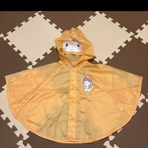 レインコート 雨具 キッズ 女の子 ポンチョ サンリオ キティ シナモロール マイメロ 80 90 100 カッパ