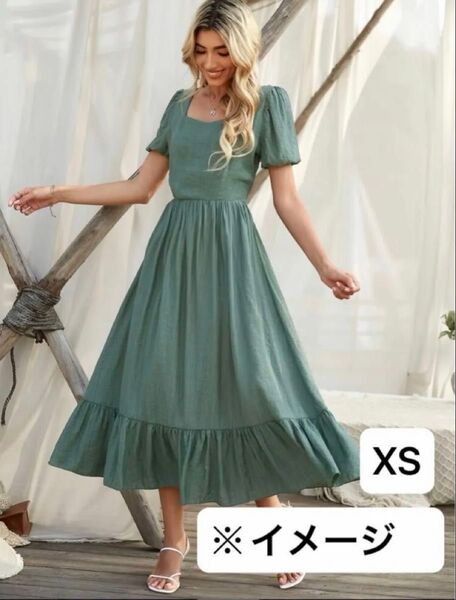 SHEIN ワンピース パフスリーブ XS