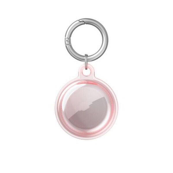 AirTag エアタグ カバー PINK 完全保護 Apple製品用 スマートタグ エアータグ ケース 簡単クリップ