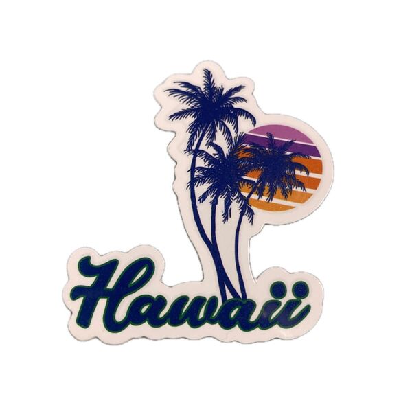 ハワイ ヤシの木と夕日 ステッカー Hawaii ハワイアン 夏