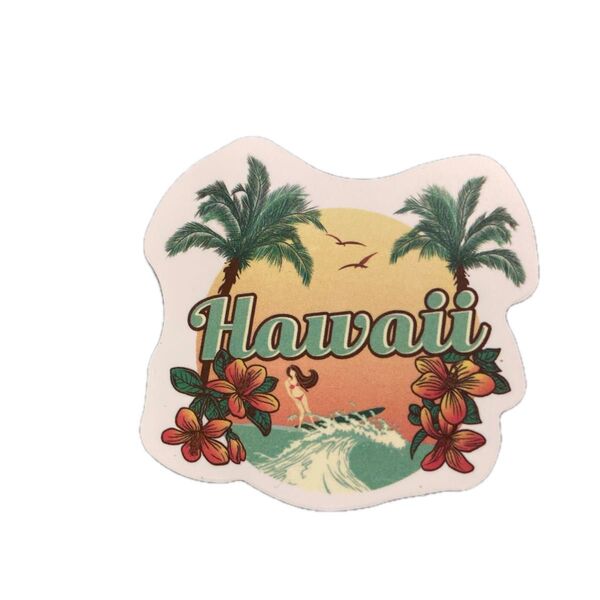 ハワイ ステッカー Hawaii ハワイアン ヤシの木 ハイビスカス 夏